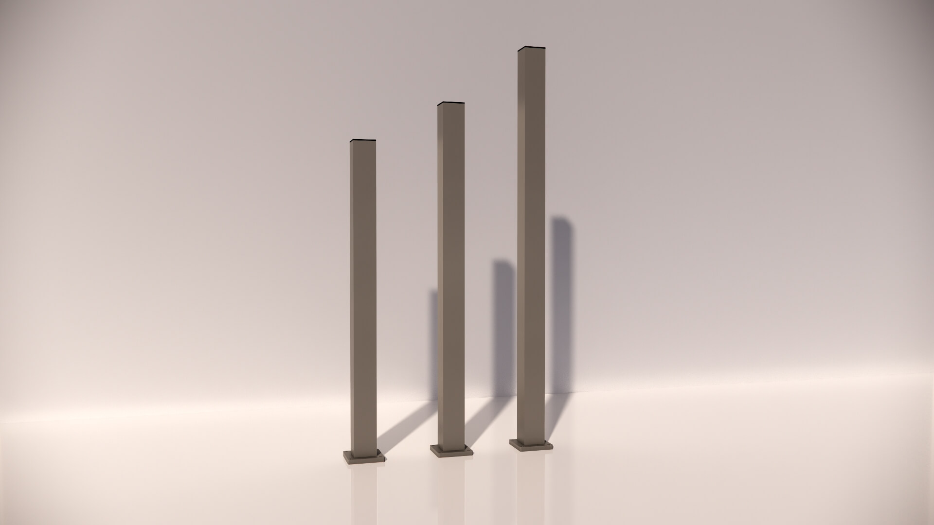 Stĺp 100x100x4 s čiapkou a platňou 700mm RAL9007